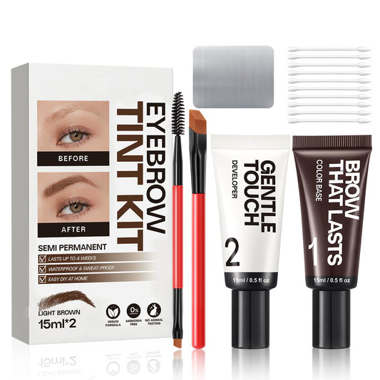 Long-Lasting Eyebrow Tint Kit | Light Brown，Dark Brown