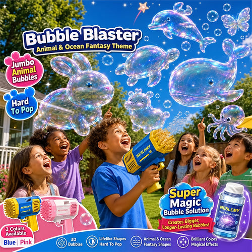 NESLEMY® 3D Wonder Bubble Blaster – Animal & Ocean Fantasy Theme
