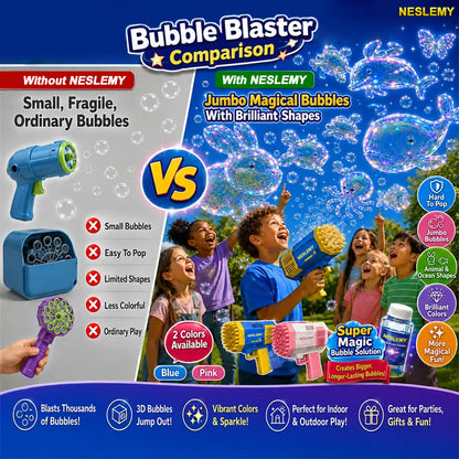 NESLEMY® 3D Wonder Bubble Blaster – Animal & Ocean Fantasy Theme