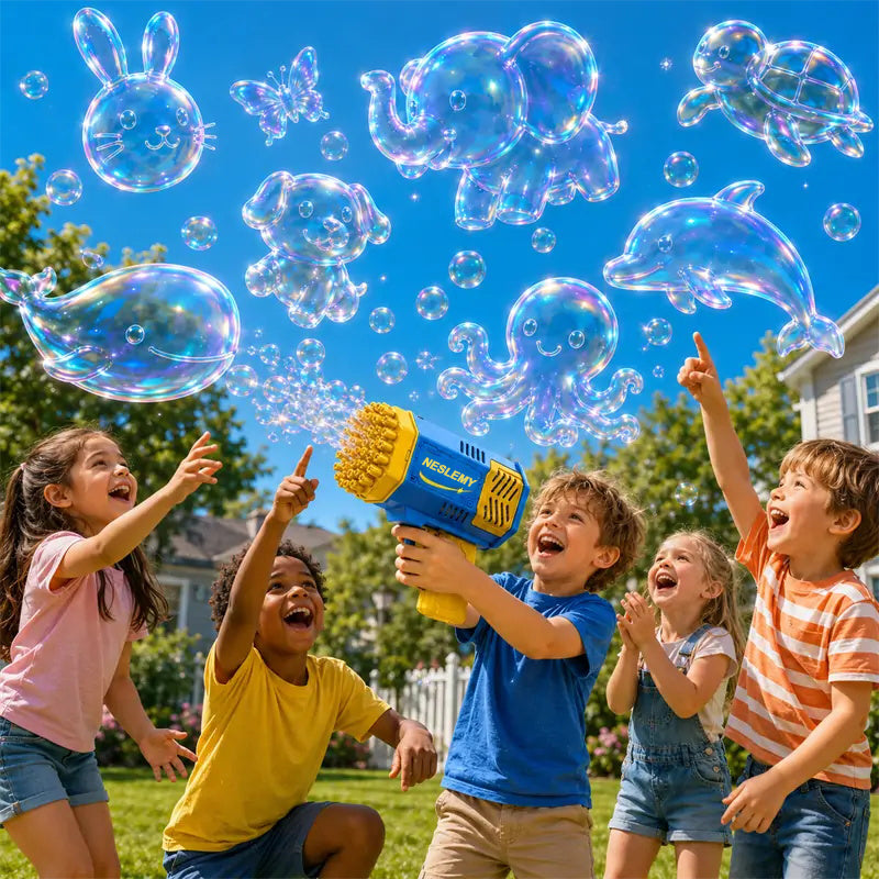 NESLEMY® 3D Wonder Bubble Blaster – Animal & Ocean Fantasy Theme