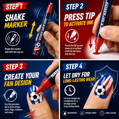 Game Day Fan Nail Art Marker Set – 12 Colors | Buy 1 Get 1 Free